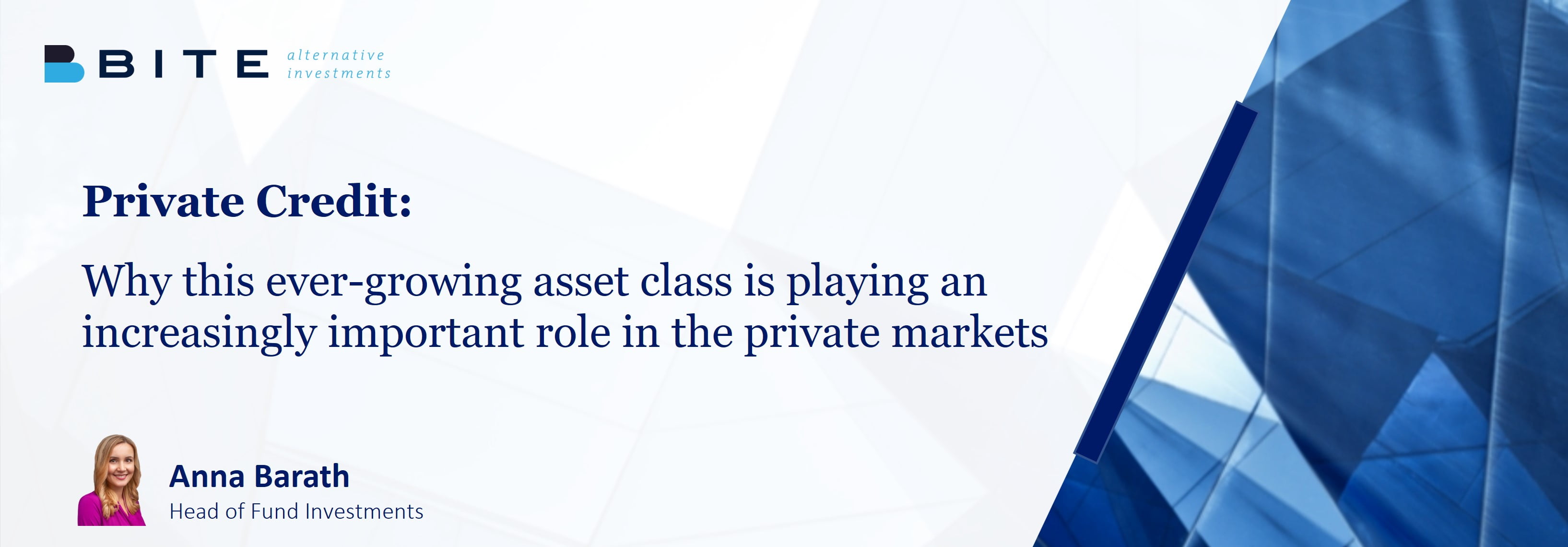 Private Credit: Why this ever-growing asset class is playing an increasingly important role in the private markets