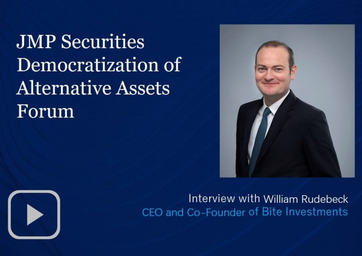 Interview with Bite's CEO and co-founder William Rudebeck at the JMP Securities Democratization of Alternartive Assets Forum
