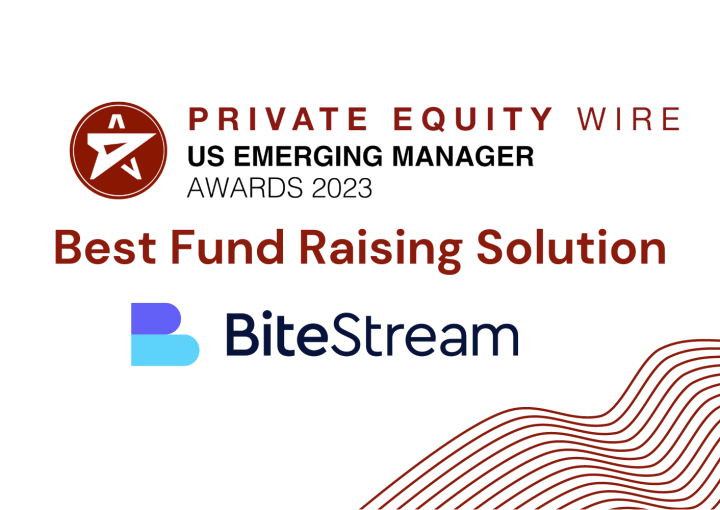 Bite Stream wins "Best Fund Raising Solution" at the Private Equity US Emerging Manager Awards 2023